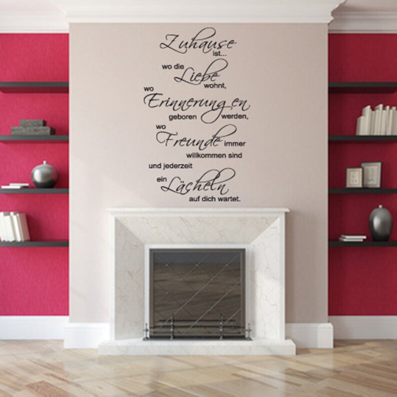 Wandtattoo Spruch Zuhause ist wo die Liebe wohnt WallArt Etsy
