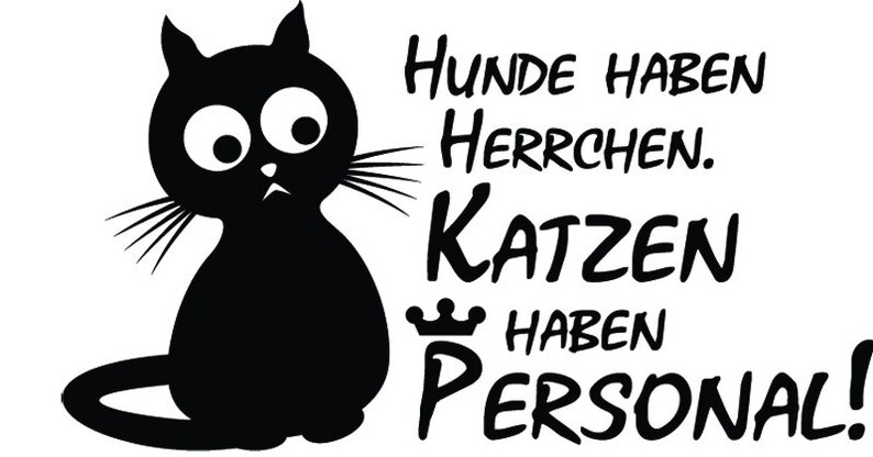Wandtattoo Spruch Hunde haben Herrchen Katzen haben Personal Etsy