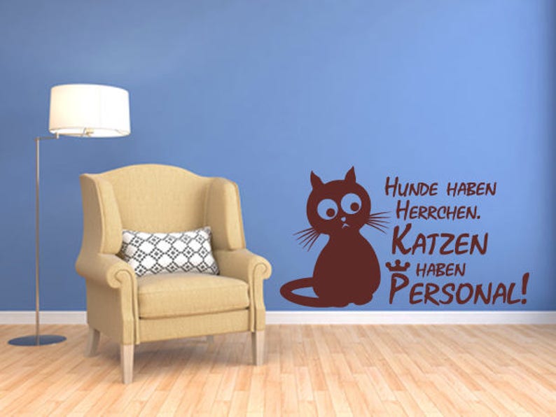 Wandtattoo Spruch Hunde haben Herrchen Katzen haben Personal Etsy