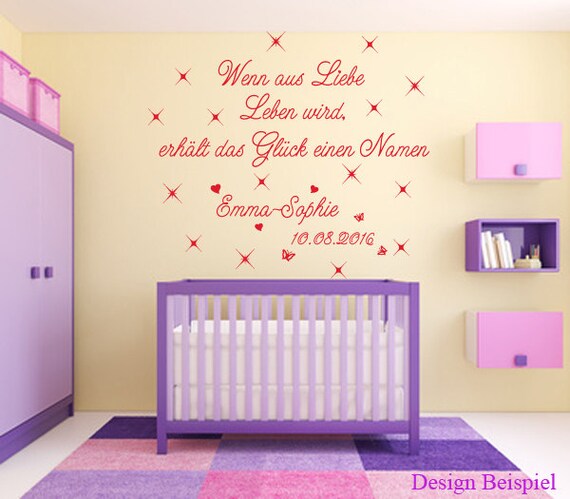 Wandtattoo Spruch Junge Geburt Engel Kind Leben Wandsticker Wandaufkleber