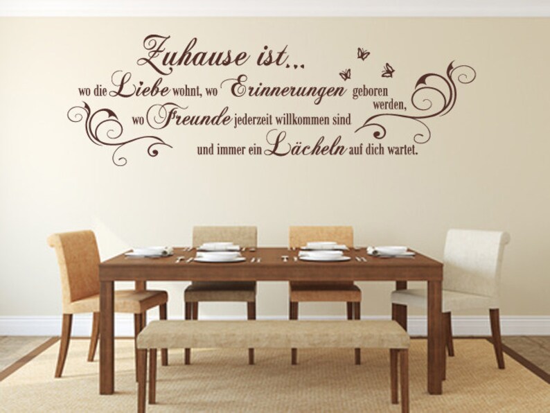 Wandtattoo Spruch Zuhause ist wo die Liebe wohnt WallArt Etsy