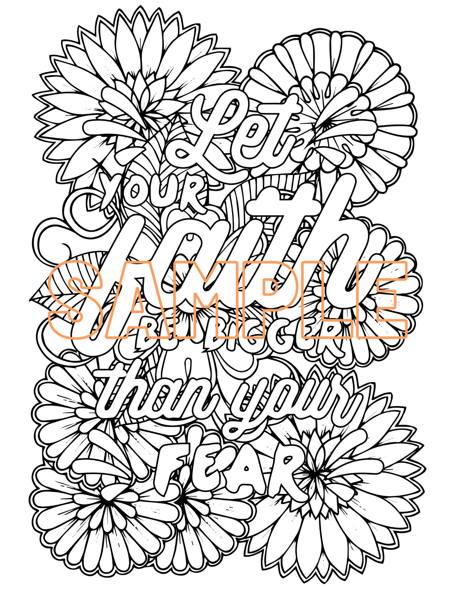 Coloring Pages 25 Inspirational Quotes For Adults | Etsy