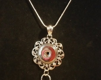 Snap Charm Pendant and Chain Lanyard