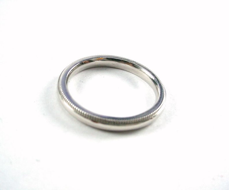 Big Sale--Art Deco Diamond 18K White Gold Wedding Band Ring