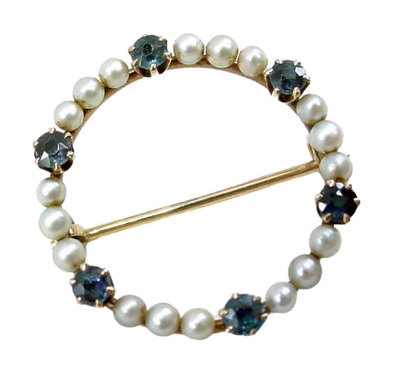 BLOWOUT Sale—Sweet Vintage Antique Gold Pearl Blu… - image 1