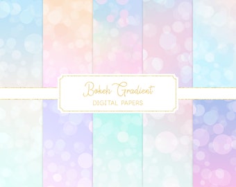Sfondi bokeh pastello morbidi, carte digitali soft ombre bokeh light, sfondo sfumato arcobaleno, trame bokeh sognanti