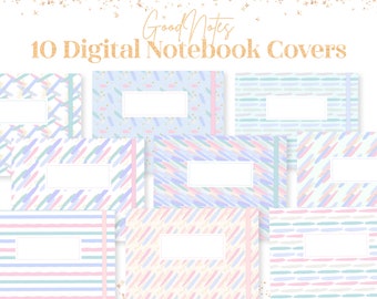 Digital Notebook Covers, GoodNotes Covers Landscape, Digital Planner Covers | Abstract Modern Line Art Boho Minimalist Covers