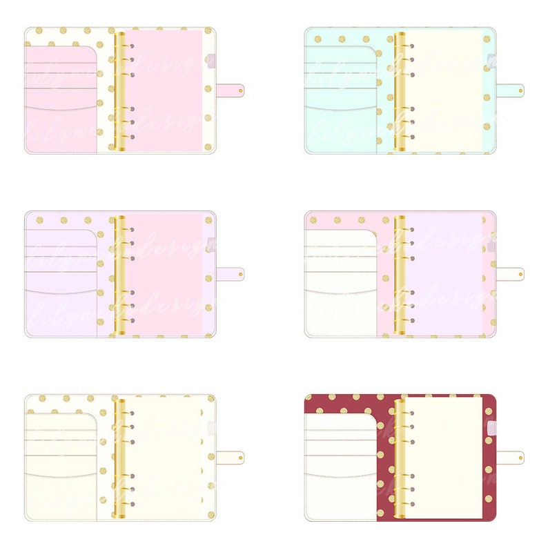Planner Clipart 2 Binder Clipart cute kawaii planner Etsy