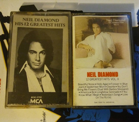 Neil Diamond 12 Greatest Hits Vol 1 And 2 Cassettes Etsy