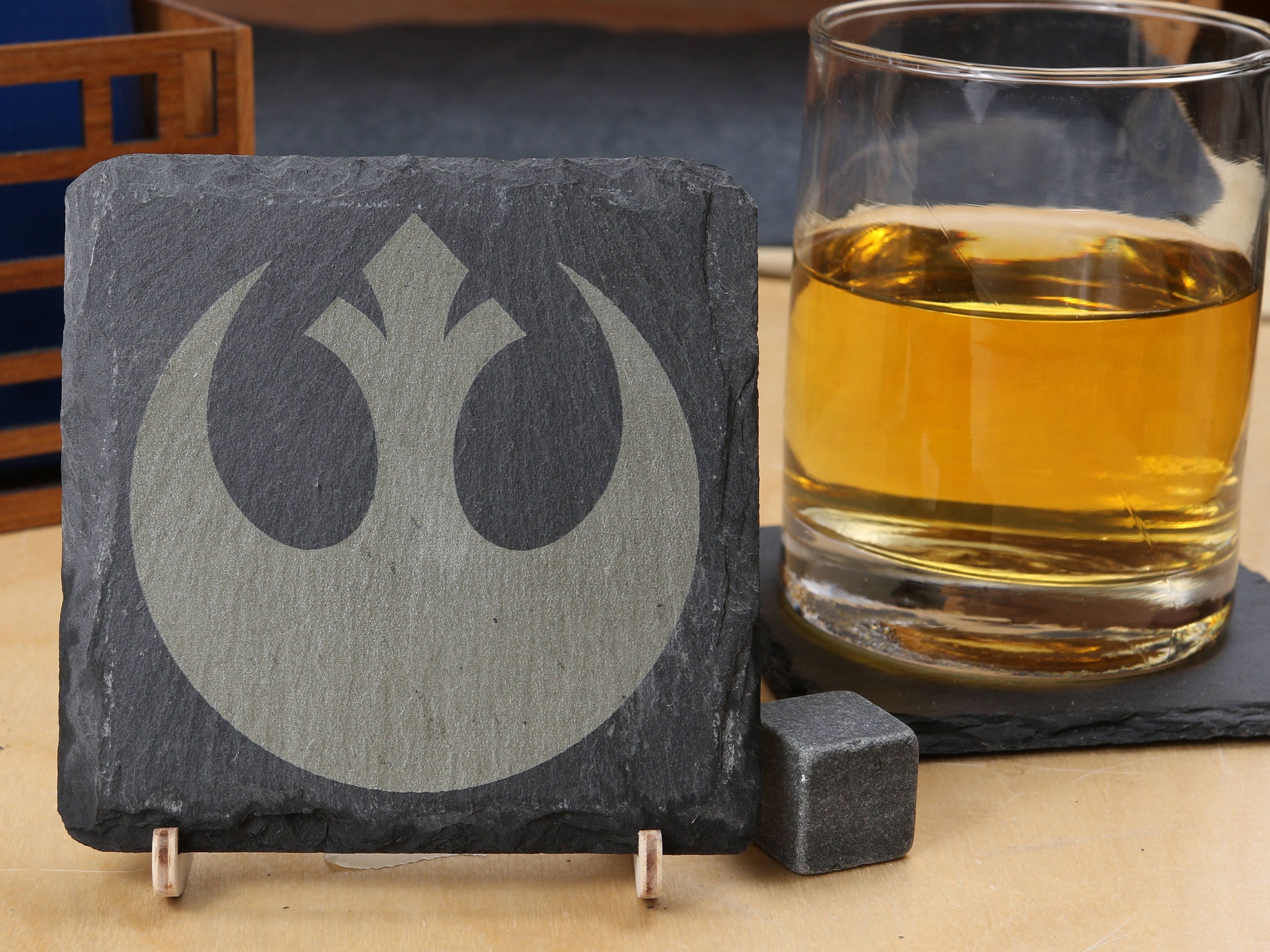 Star Wars Set of 4 Premium Natural Slate Coasters Etsy