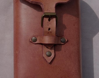 Handmade/crafted Mahogany Steampunk Mouse Leather Pouch, LARP,  Fantasy, etc