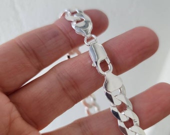 Sterling Silver 9 mm fantaisie d/c Ouvert Lien Câble Chaîne Bracelet ou Collier QAR250 Sterling Silver 9 mm fantaisie d/c Ouvert Lien Câble Chaîne Bracelet ou Collier QAR250