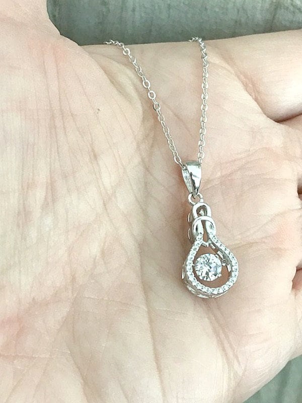Dancing cubic zirconia necklace sale