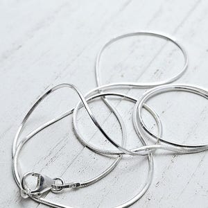 Thin Silver Chain, Snake Chain, Sterling Silver Snake Chain Necklace, Silver Necklace for Women, and Men