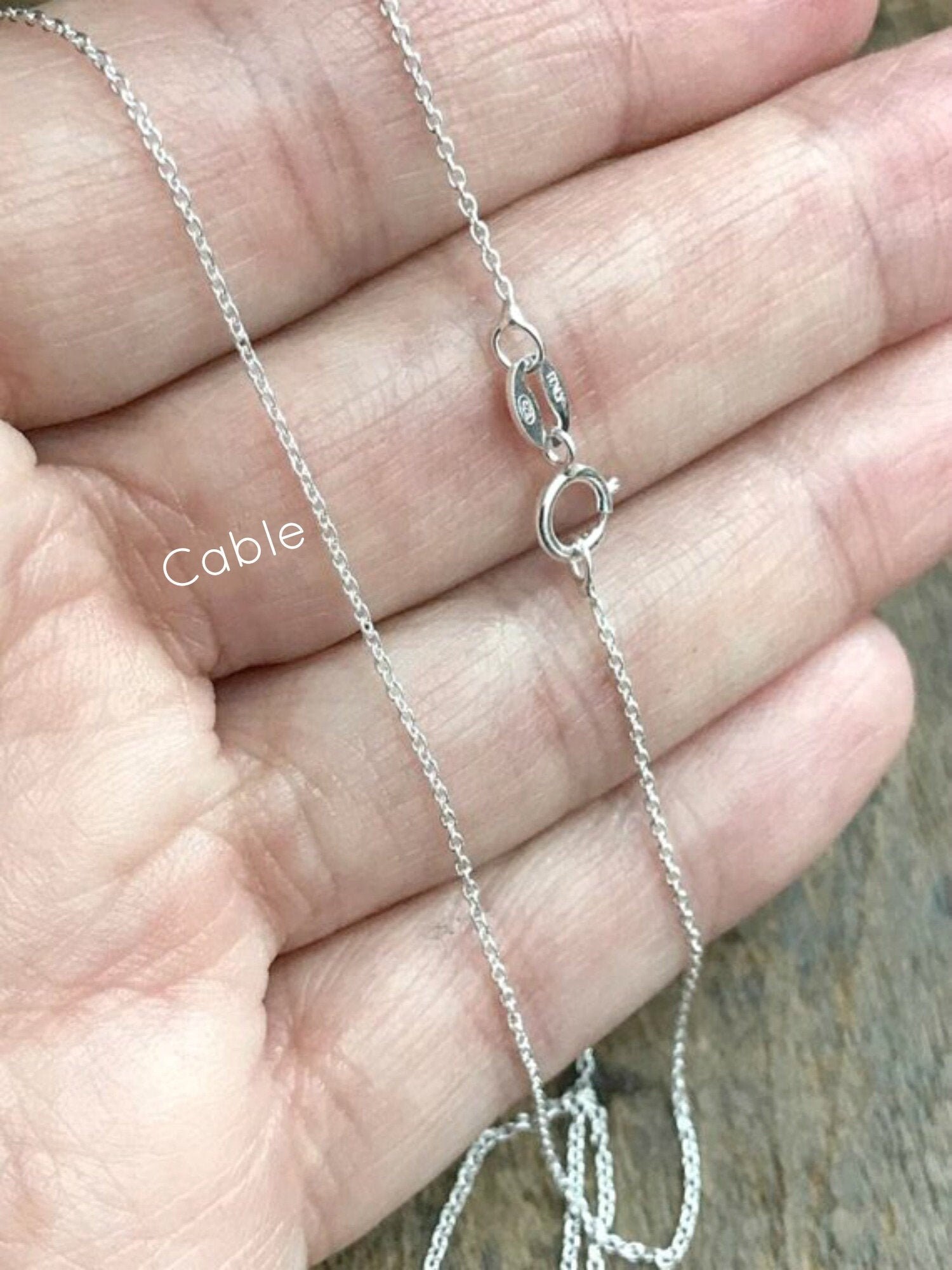 Sterling Silver Cable Chain 22 Inch 