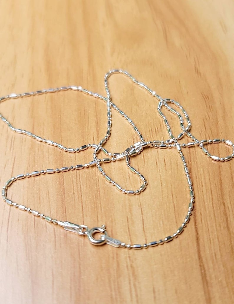 Best Seller, Bead Chain, Sterling Silver Bead Chain, Silver Chain, Dainty Chain, Finished Chain, 16 18 20 22 24 image 3