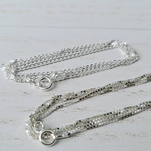 Solid .925 Sterling Silver Cable Chain, Box Chain, 14 16 18 20 22 24 30 length, 925 Solid, Sterling Silver, Finished Chain, Necklace image 8