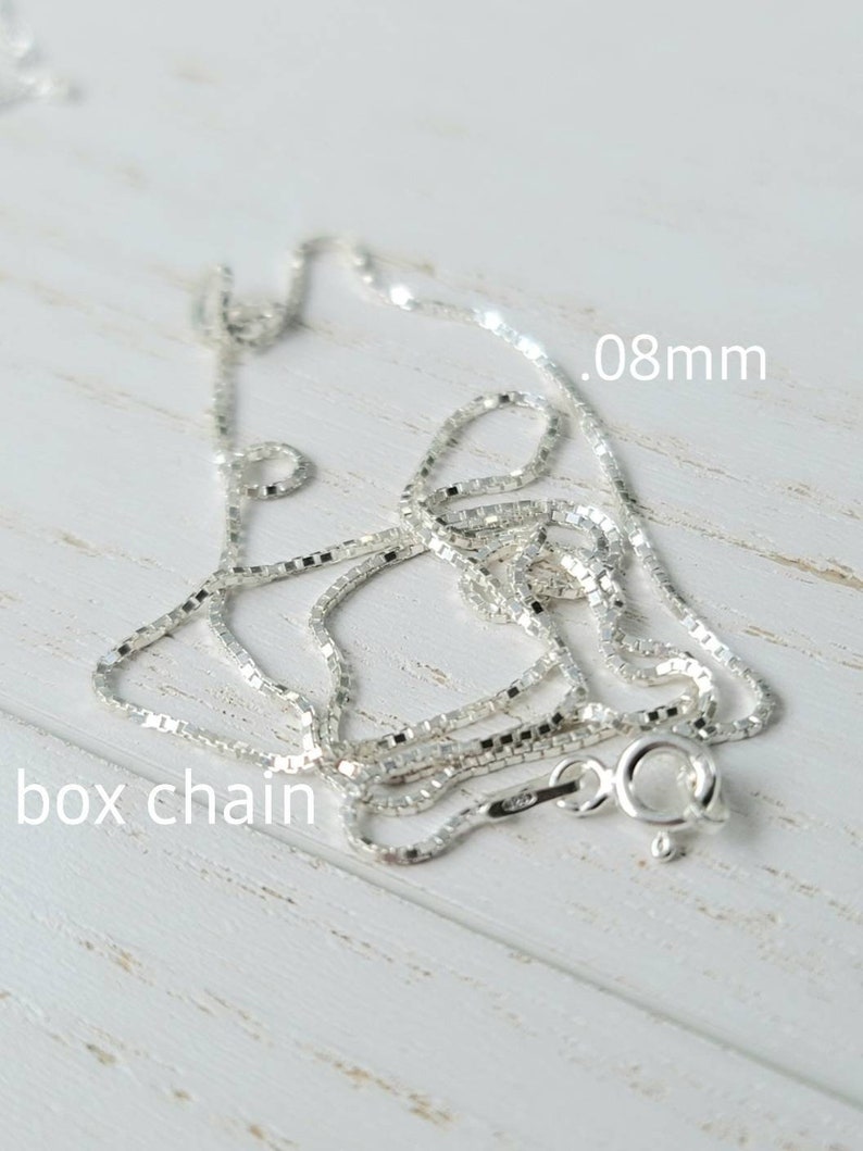 Sterling Silver Chain Necklace 925 Genuine, Silver Chain, Cable Chain, Box Chain, Silver Rolo Chain, Necklace for women image 3