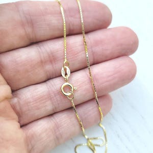 1mm Box Chain Necklace, 18k gold filled Box Chain, Dainty Gold Filled Chain, Minimalist Necklace, Chain Choker, Gold Layering Chain