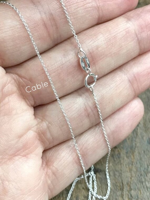 20 inch sterling silver clearance cable chain