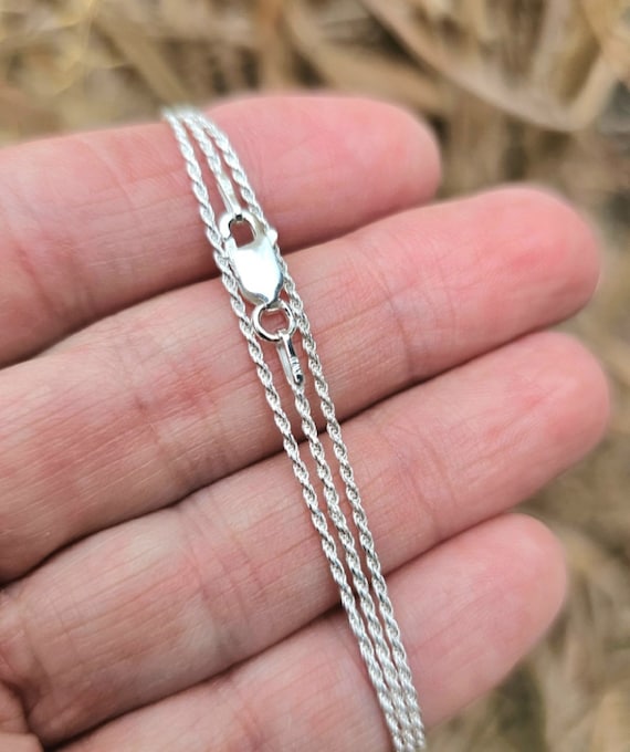 16 silver rope online chain