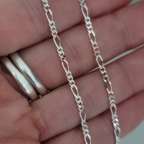 2mm Sterling Silver Figaro Chain Plain 