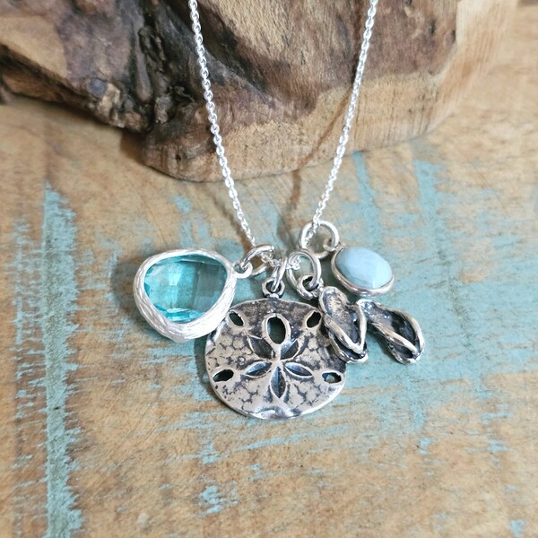 thumbnail image 2 of Ocean Beach Sterling Silver Bracelet - 925 Silver With Sand Dollar, Starfish, Seashell - 7.5 Inches 2 of 6