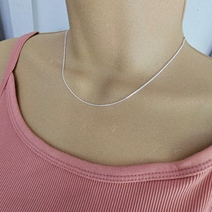 Sterling Silver Chain Necklace 925 Genuine, Silver Chain, Cable Chain, Box Chain, Silver Rolo Chain, Necklace for women image 5