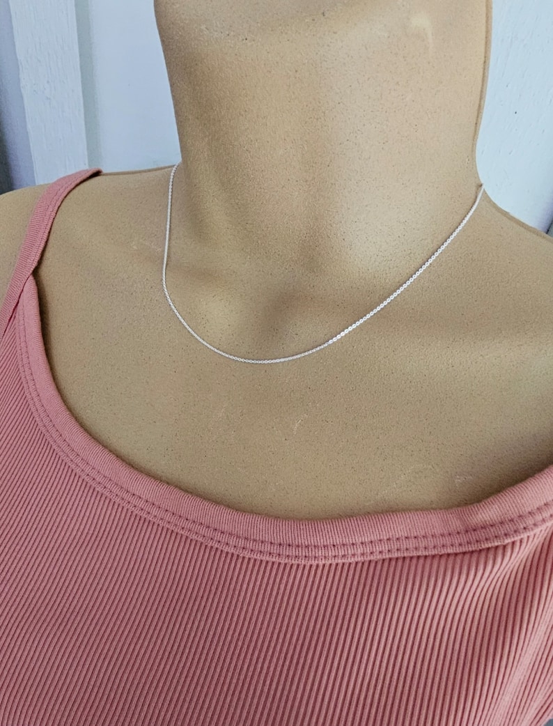 Sterling Silver Chain Necklace 925 Genuine, Silver Chain, Cable Chain, Box Chain, Silver Rolo Chain, Necklace for women image 5