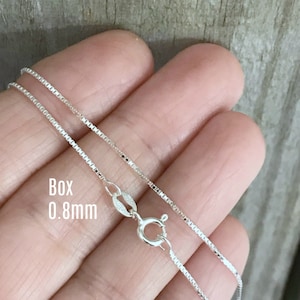 Solid .925 Sterling Silver Cable Chain, Box Chain, 14 16 18 20 22 24 30 length, 925 Solid, Sterling Silver, Finished Chain, Necklace image 5