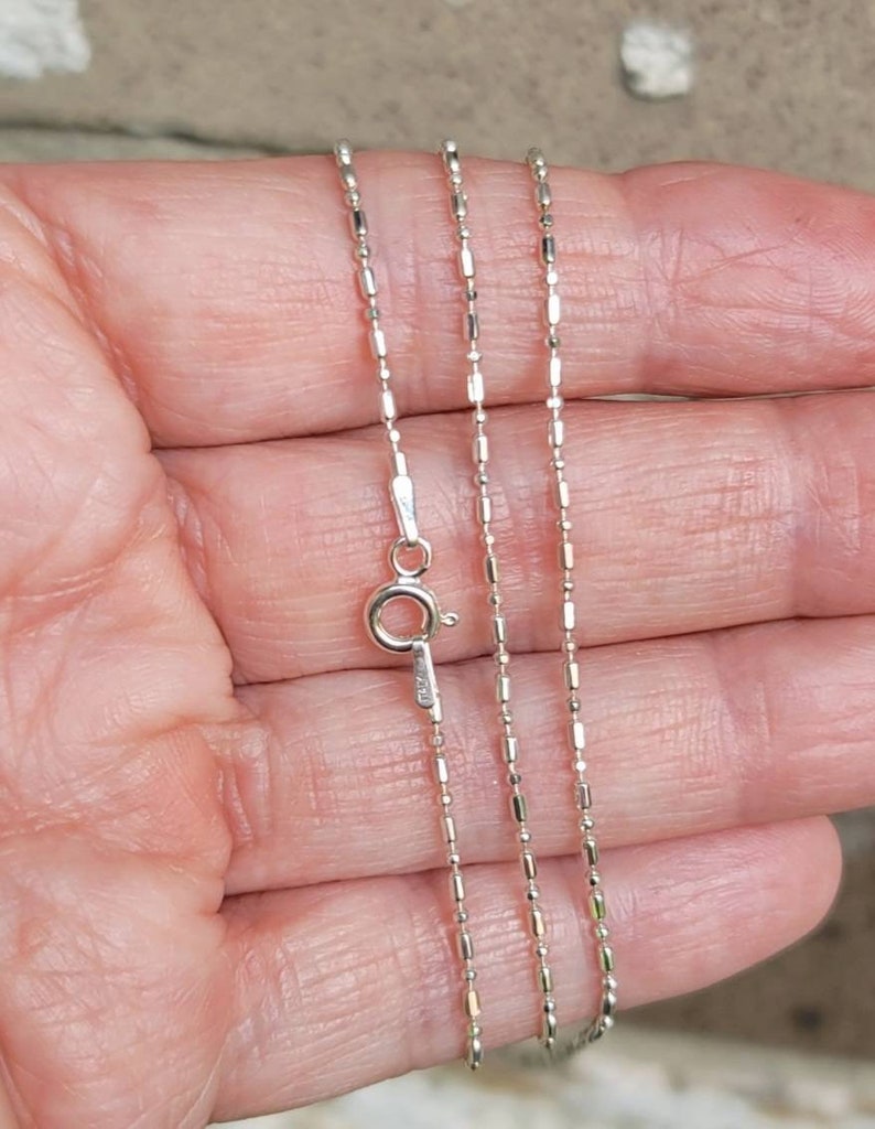 Best Seller, Bead Chain, Sterling Silver Bead Chain, Silver Chain, Dainty Chain, Finished Chain, 16 18 20 22 24 image 7