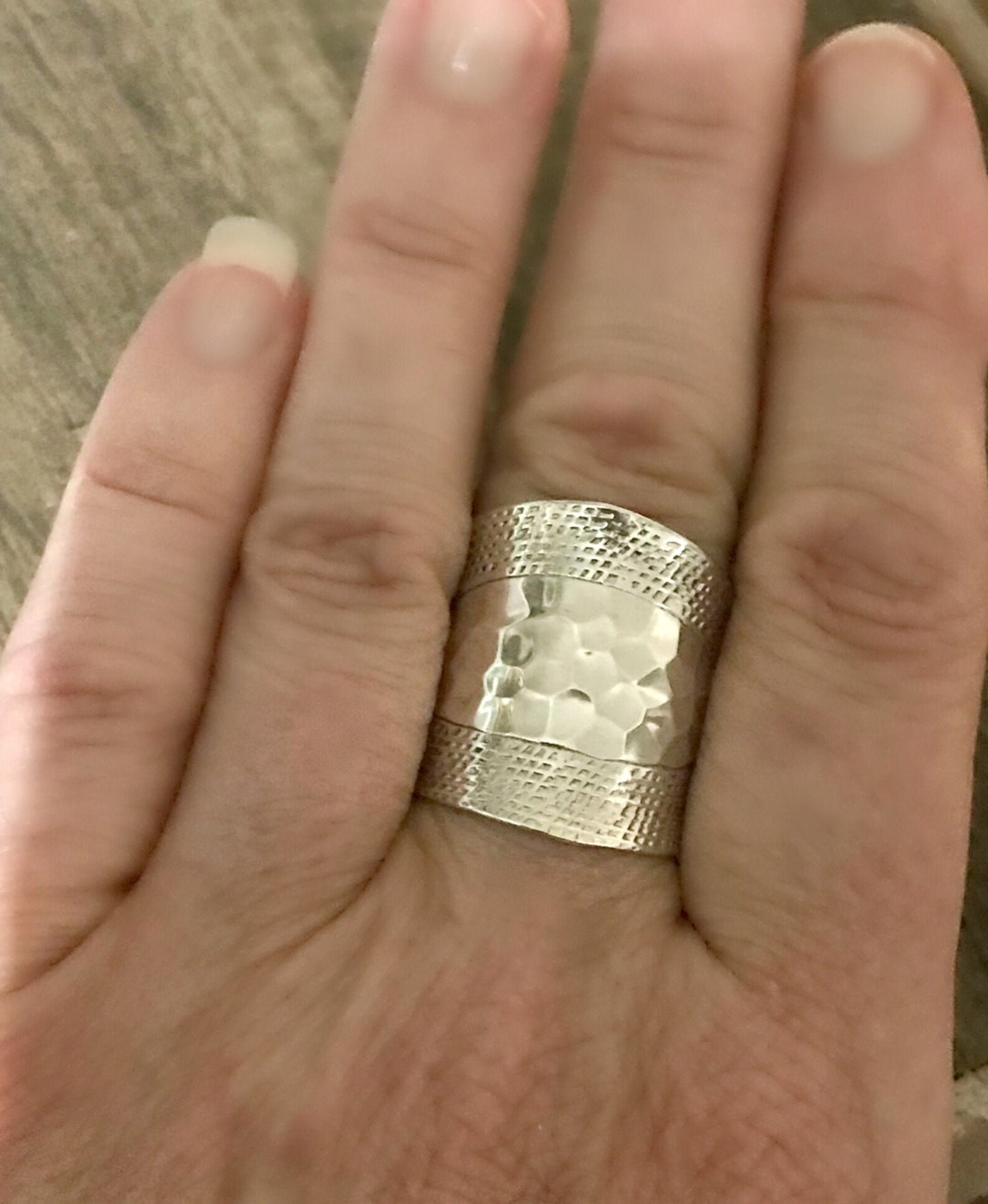 Cigar Band Sterling silver Ring for Women Wide Band Etsy