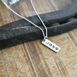 Love Necklace, Sterling Silver Tiny Love Word Charm, Love Jewelry, Silver Love Pendant, Everyday Jewelry