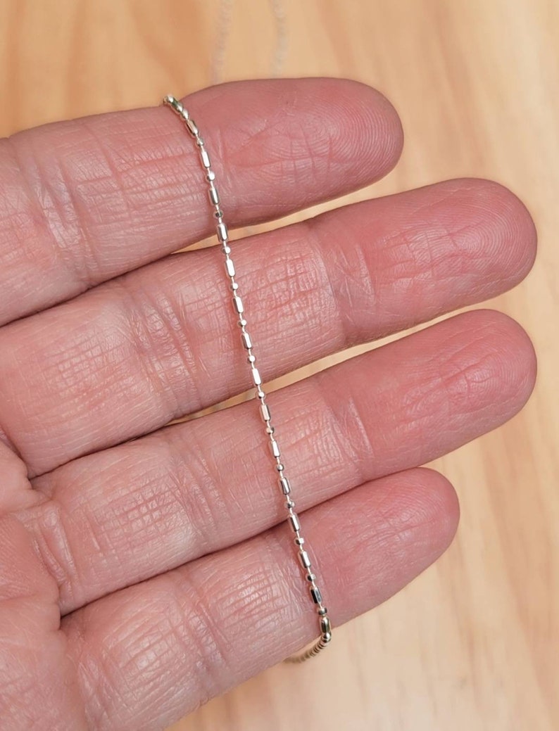 Best Seller, Bead Chain, Sterling Silver Bead Chain, Silver Chain, Dainty Chain, Finished Chain, 16 18 20 22 24 image 4