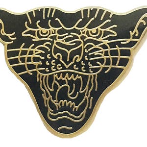 Panther Head hard enamel pin
