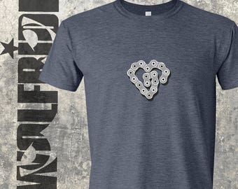 Love cycling, mountain biking, DH, MTB heart shaped chain design