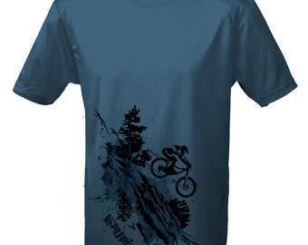 Short sleeve downhill mountain bike performance t-shirt, jersey, DH MTB - Wolfride® Clothing