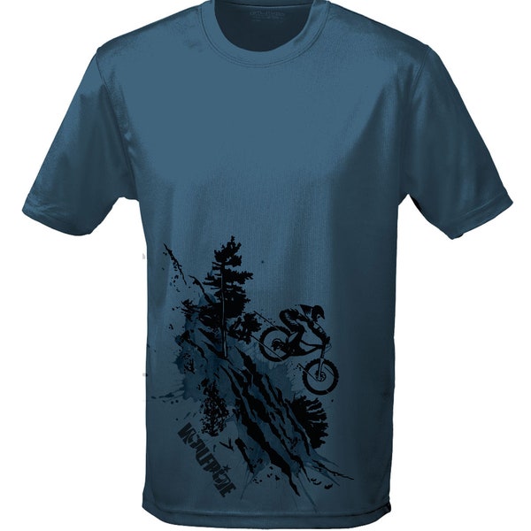 Short sleeve downhill mountain bike performance t-shirt, jersey, DH MTB - Wolfride® Clothing