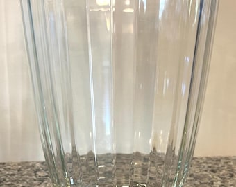 Mikasa "Revel " Collection Large Clear Genuine Crystal Vase Italy