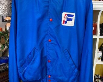 Vintage Blue Farm All 1980’s Jacket with lining Size Large