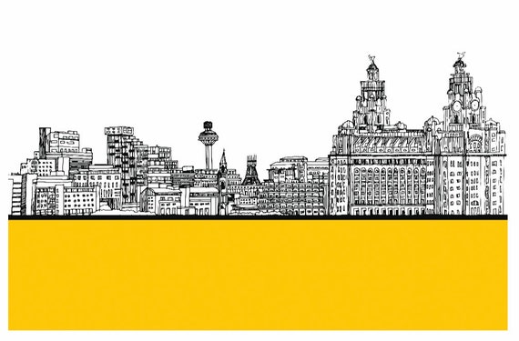 Liverpool Skyline Etsy