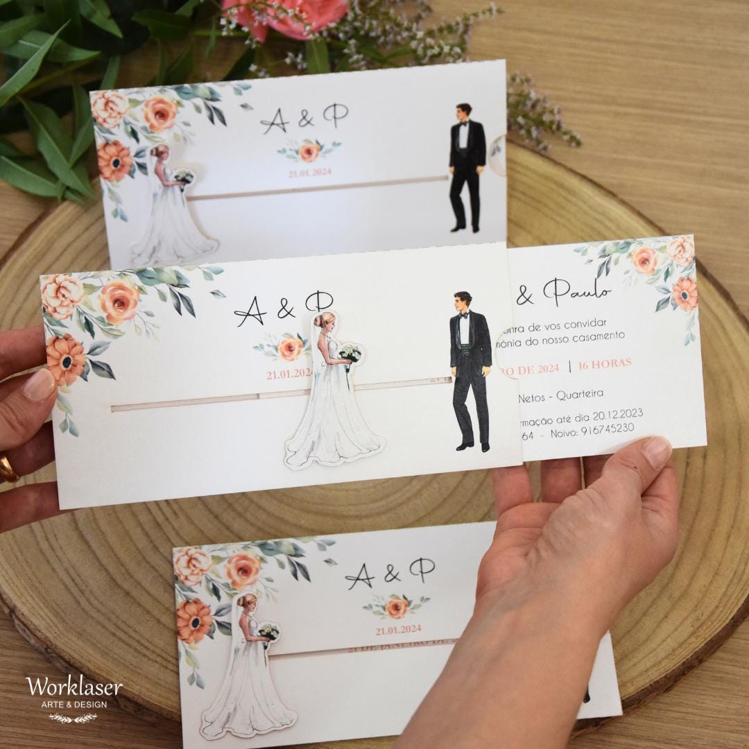 Convites Casamento. Convite Deslizante. Convite Floral. Convite Noiva  Deslizante. Convite De Casamento Ilustrado. Convite Romântico Botânico -  Etsy, image size:1080x1080