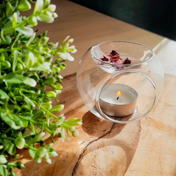 Minimalist Simple oil/wax burner ~ Glass