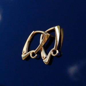 Vermeil 24k Gold Over Sterling Silver Lever Backs Earwires Leverback