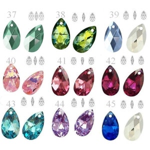 Versatile 22mm Swarovski Crystals Pear-Shaped 6106 - Ideal for Earrings & Pendants