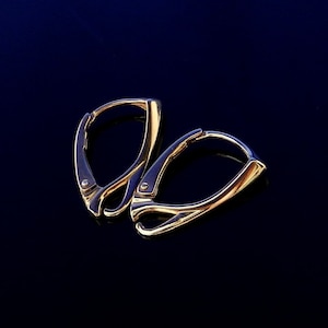 Vermeil 24k Gold Over Sterling Silver Lever Backs Earwires Leverback