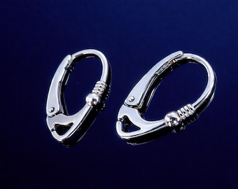 Lever Back Earrings Findings Sterling Silver 925 Jewelry Making DIY Components