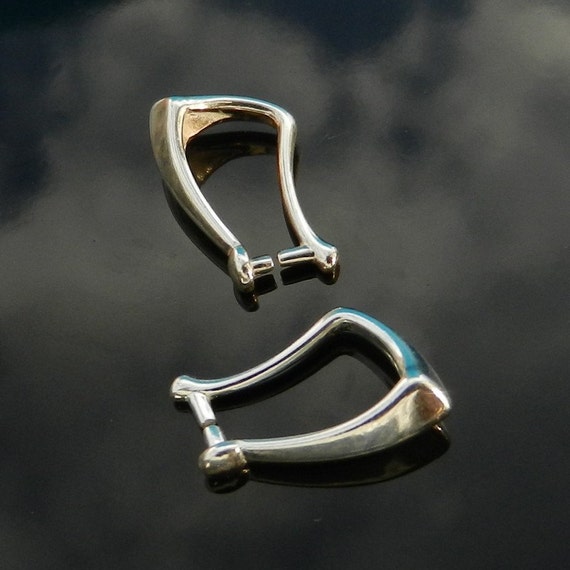12 Ciondoli Pinch Bail In Argento Sterling 925 - 4 Misure (11-15,5mm), Foro 3-3,5mm, Per Collane E Pendenti, Ricambi Gioielli WLA73