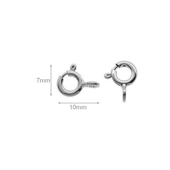Pcs Sterling Silver Ring Clasps 7mm Jewelry Making Supplies - Main Image