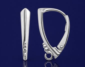 Sterling Silver Lever Back Ear Wires for Dangle Earrings 925 Jewelry Findings